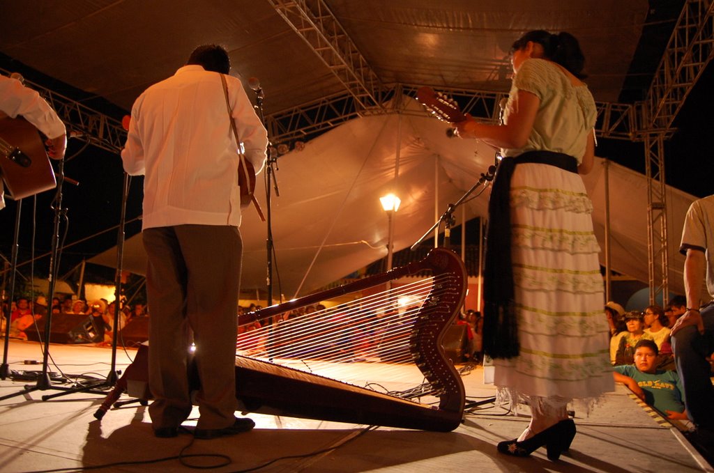 Son jarocho musicians in Tlacotalpan festival by Rafael Galina P