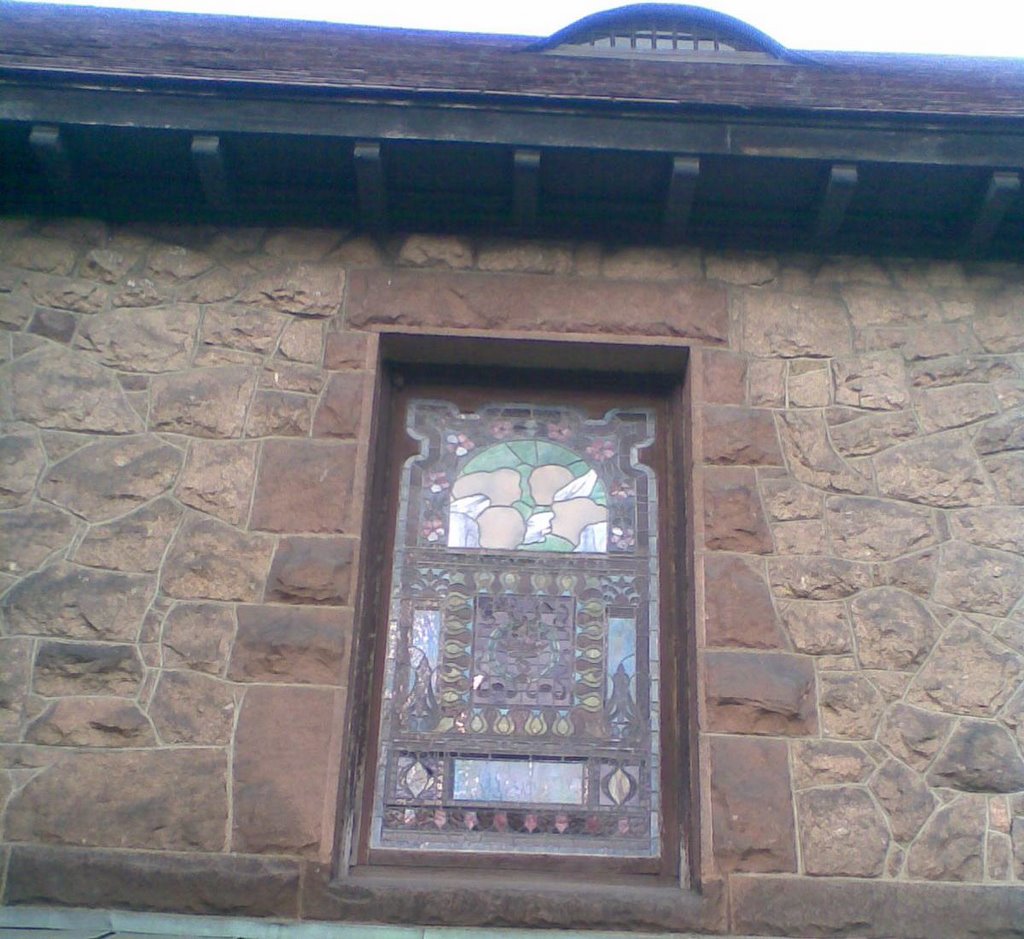 Greenfield Downtown Window of Church by George in USA