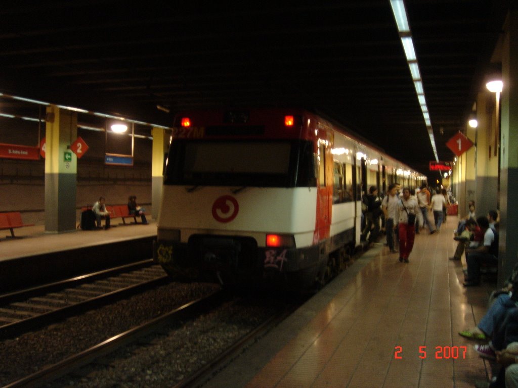 Interior estación:Andén y Convoy by Andybel