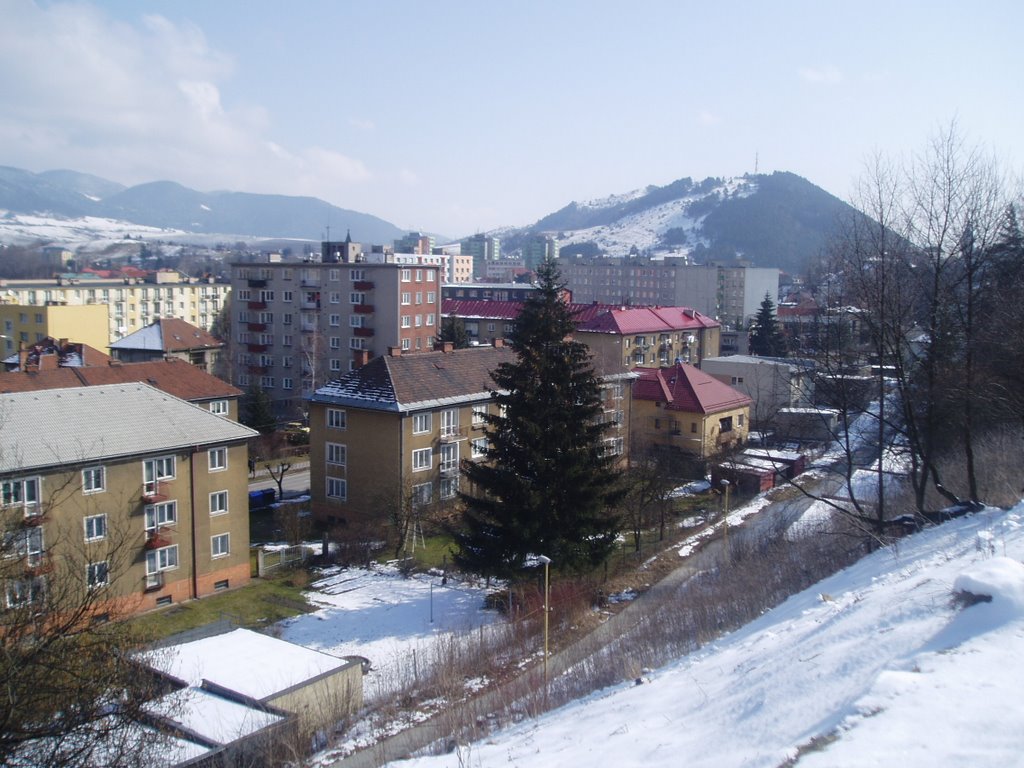 Centrum Ružomberka, vľavo Mních by © Ľudo T. II.