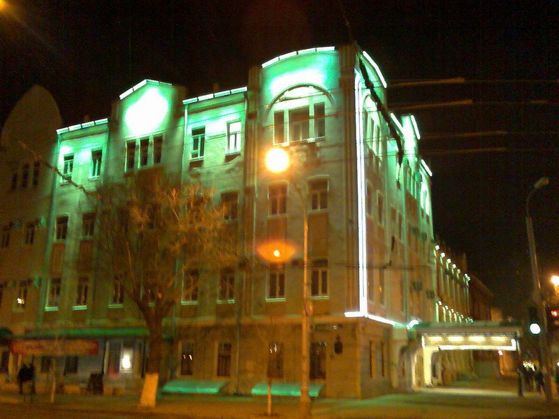 Night view of Tatar Dramatic Theater by Shamil Kazakbaev