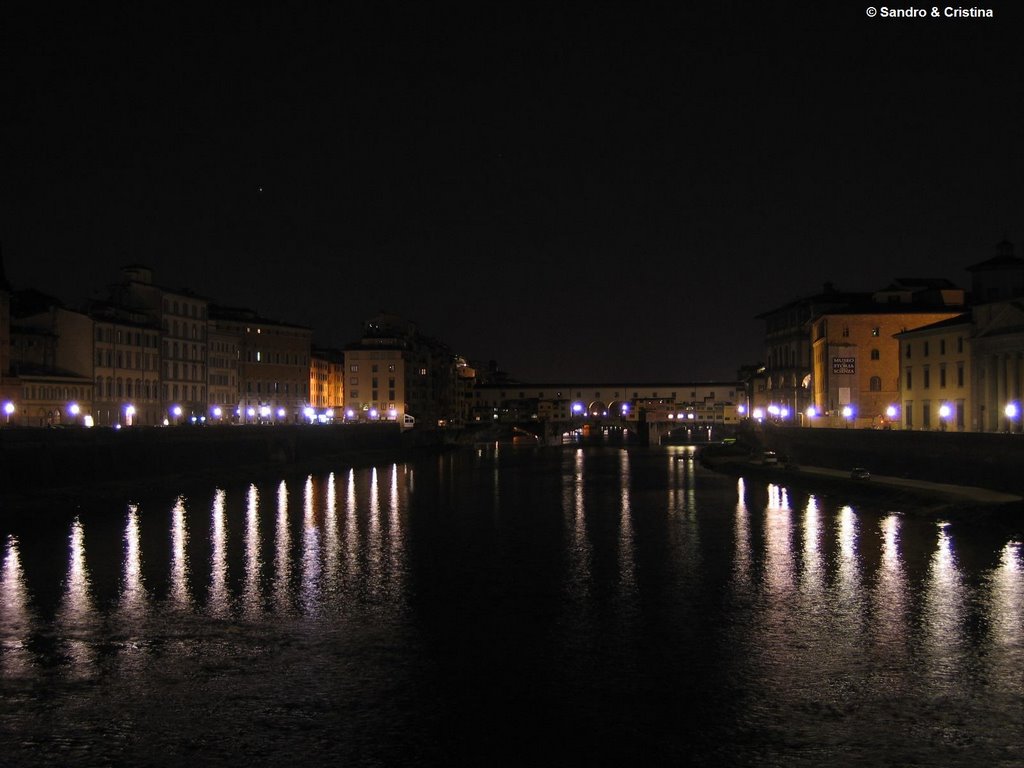 Ponte Vecchio by night by Sandro & Cristina