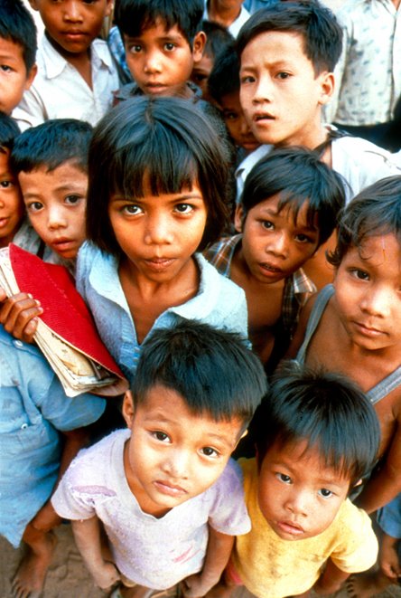 Khmer Children on their Way to School by Joe Connors