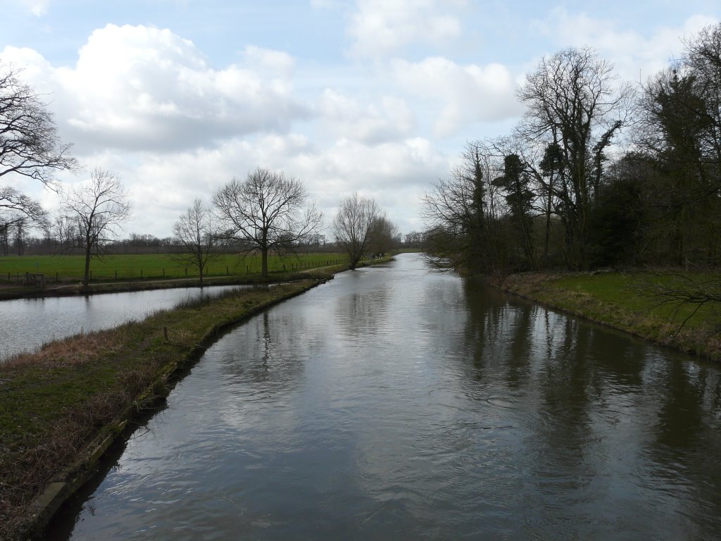 De Kromme Rijn bij toegang bos Amelisweerd, zicht op westen, Utrecht by David Jimmink