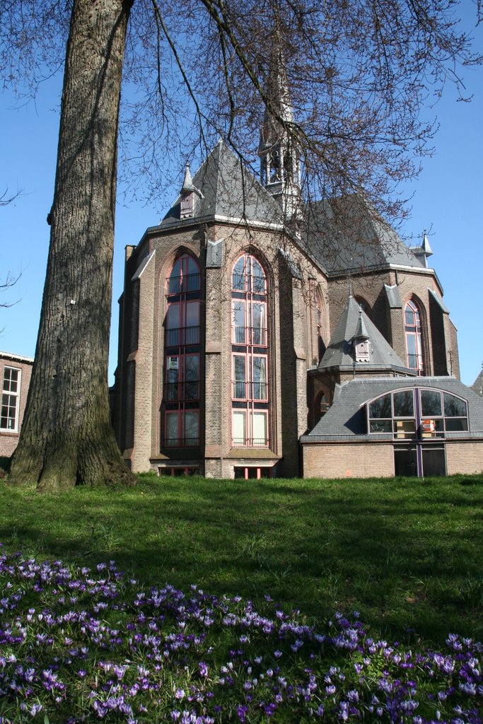 St Martinuswoonkerk vanuit kleurig plantsoen by Carl030nl