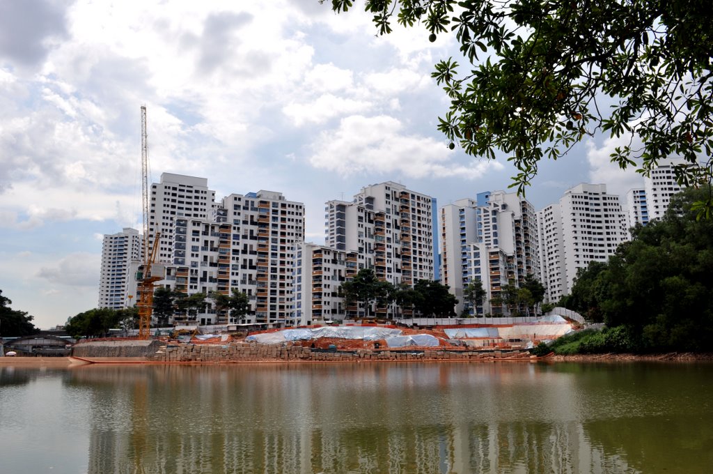 New BT Panjang Swimming Complex under construction. by Leon Neo