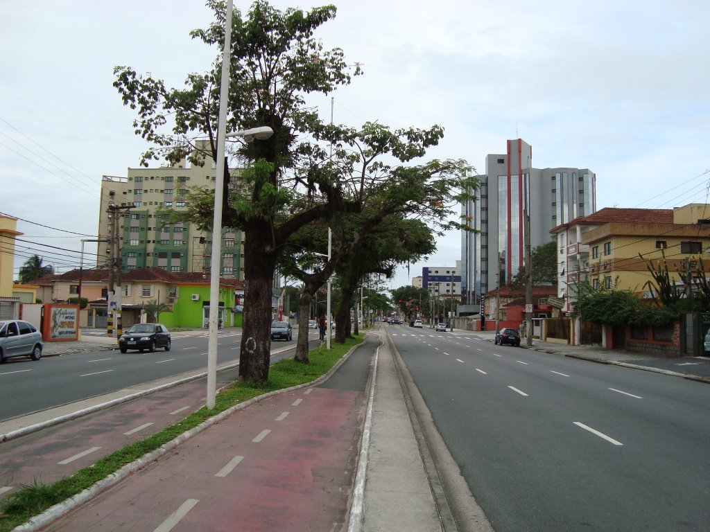 Av Afonso Pena, Bairro de Encruzilhada, Ciclovia, próximo ao canal 04. Santos/SP by j carlos de c. silva