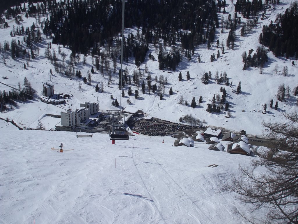 View of Siviez from a ski lift (2009) by jk1812