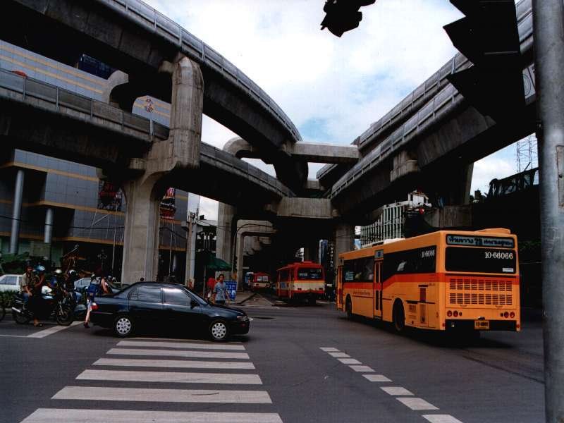 Bangkok Intersection Ploen Chit Road with Ratchadamri Road by Pedroflb