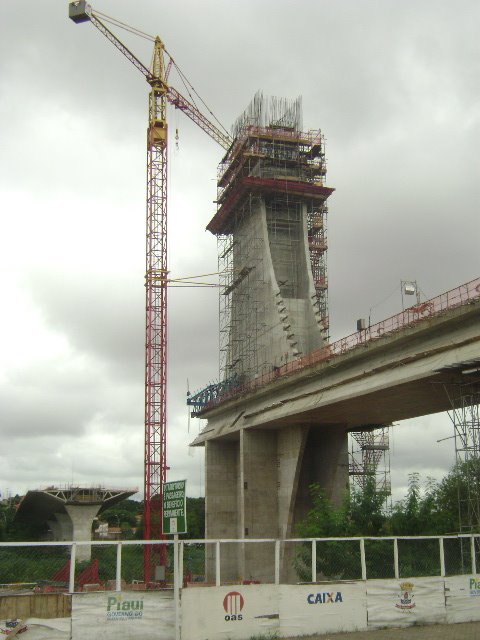 Construção da Ponte Estaiada em Teresina-PI, Brasil by Adalto Araújo