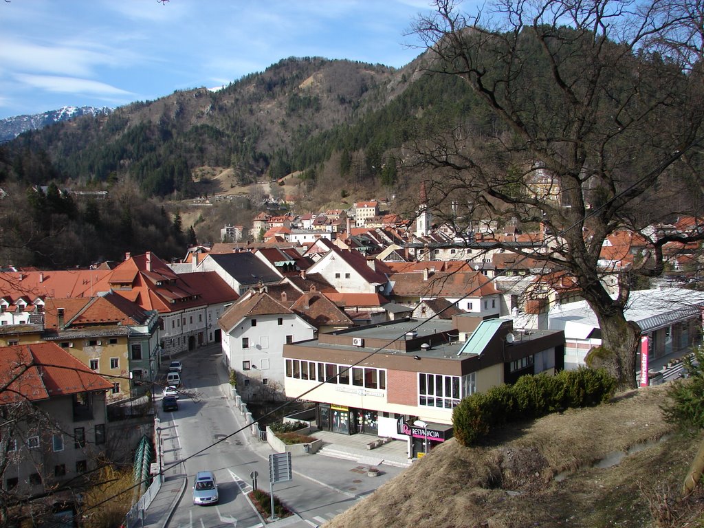 Tržič - glavna ulica starega dela mesta by marjanp