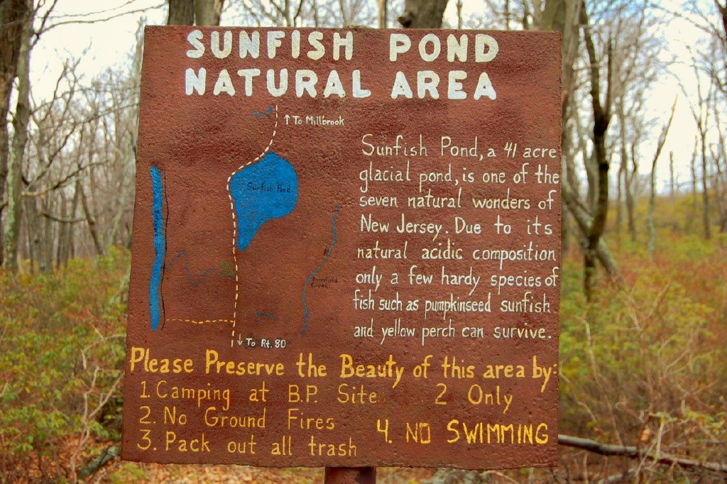 Handmade sign, Sunfish Pond, NJ by James Kaval