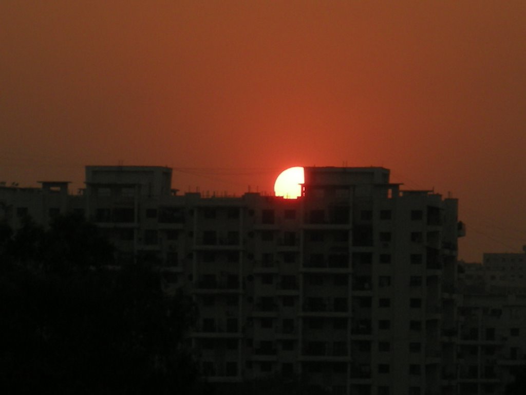 SUN SET FROM SURAJ SOCIETY by Swapnil Kharatmal