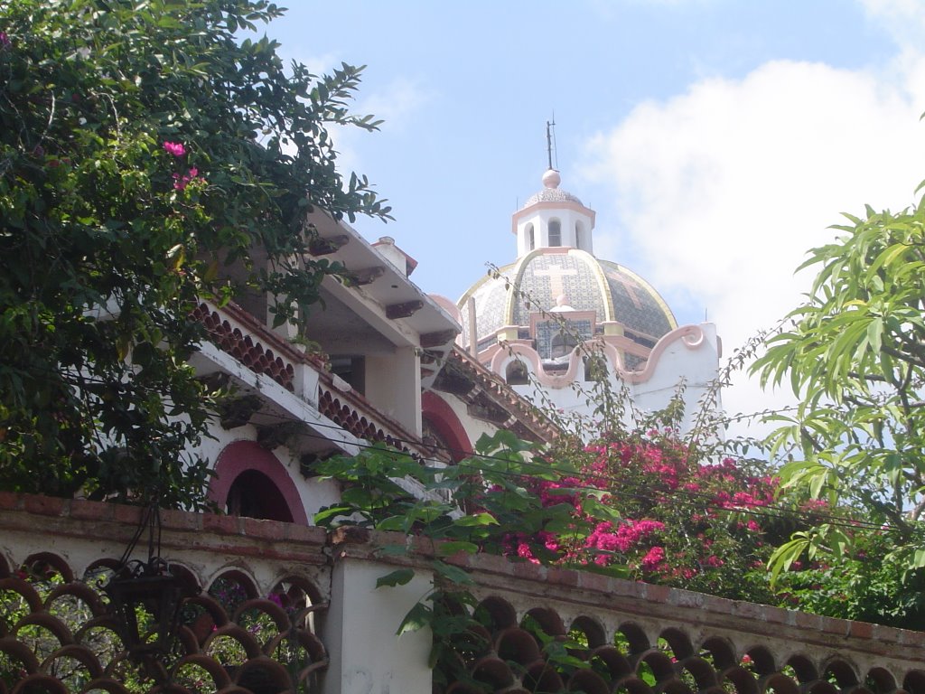 Flowers and a Dome in Taxco by ecristancho