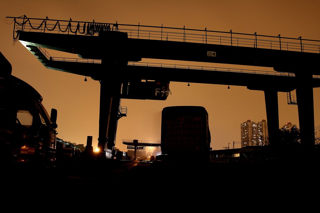 The old railway station at night,Guangzhou by lujun1964