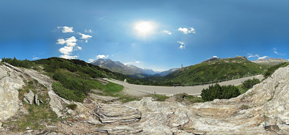 San Bernardino, view to Ticino by 360x180.ch