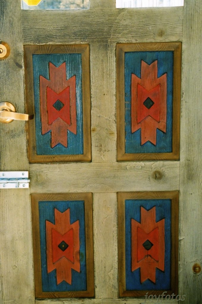 Door at Ortega's Weavings Chimayo New Mexico by joyfotos