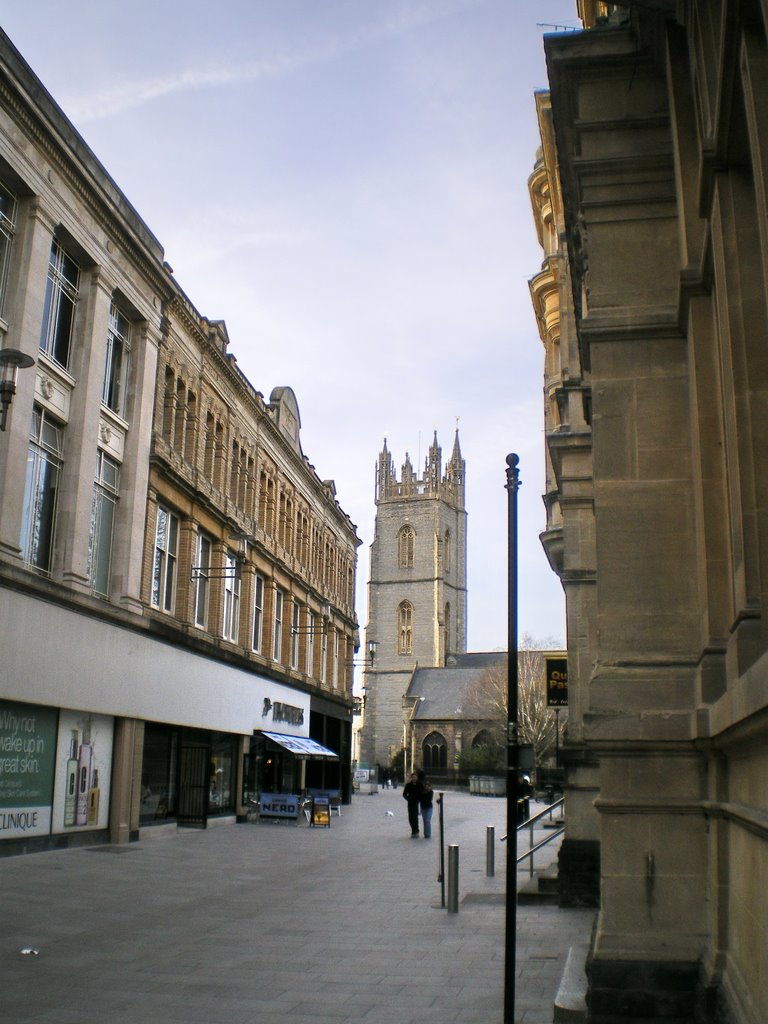 St John's Church looking up Trinity St by Gareth.Stadden