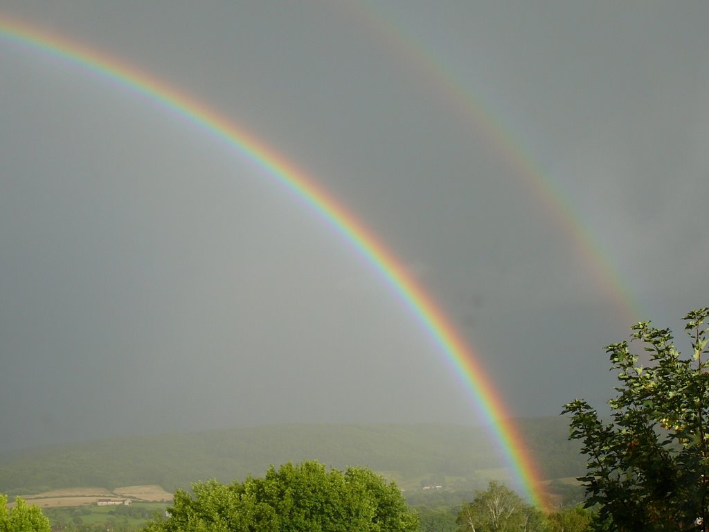 Double arc en ciel au plan d'eau du vallon by damien_71