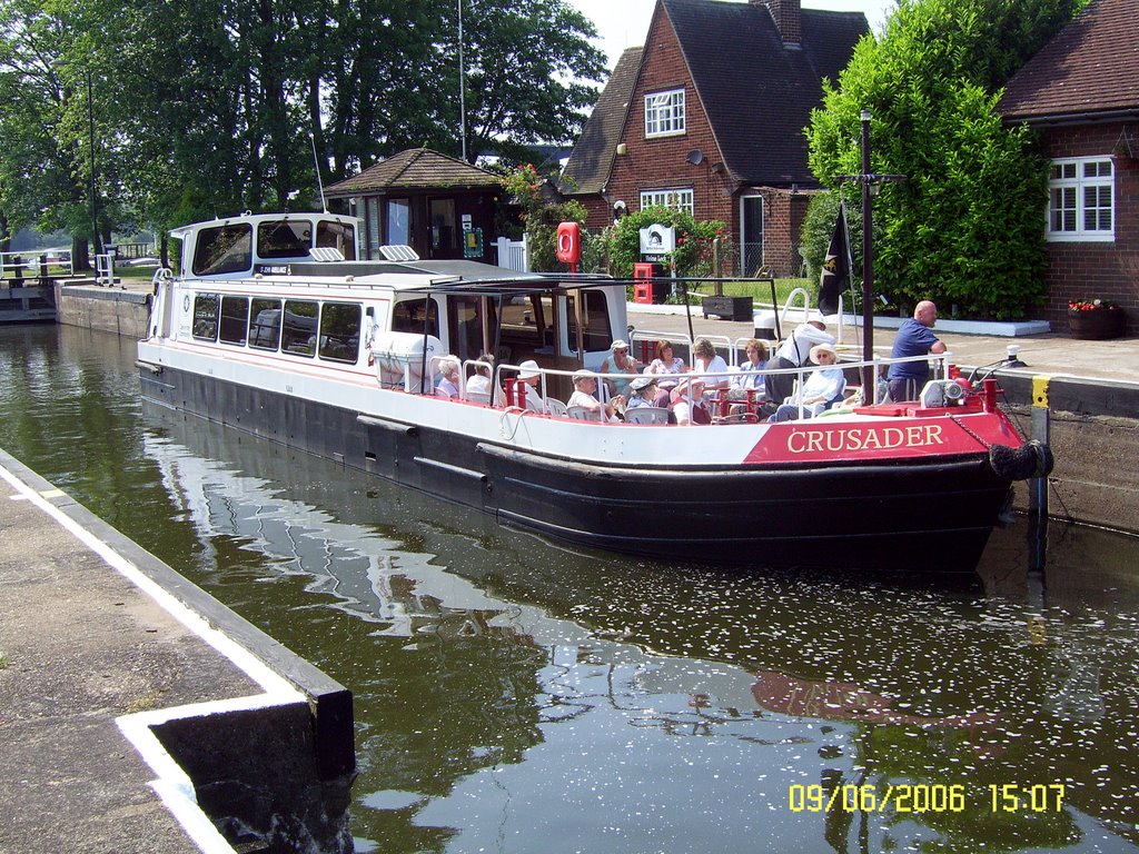 St John's Ambulance pleasure cruiser 'Crusader' at Holme Pierrepont locks, 2006 by geomanncer