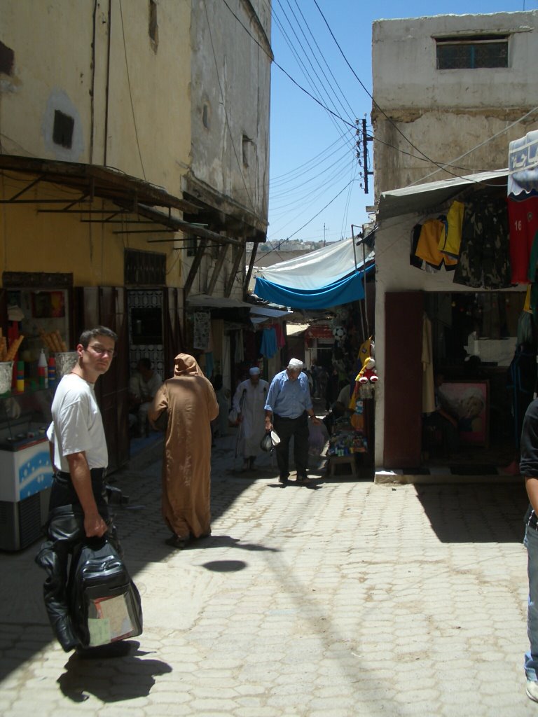 It's hot in Fes wearing leathers (15 June 2005) by James And Jack