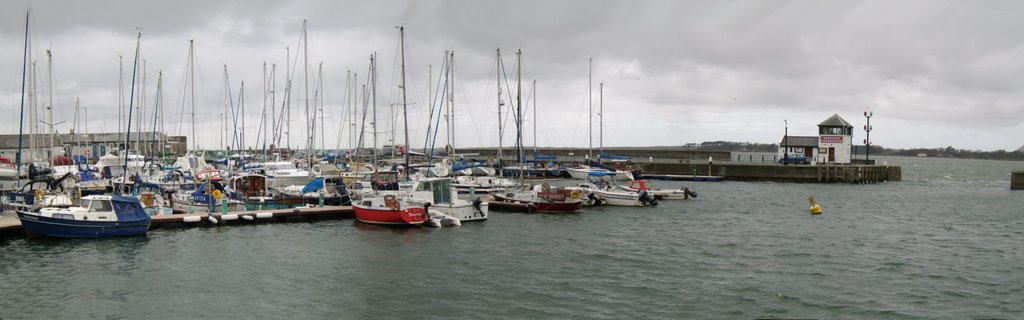 Panorama of the marina, Caernarfon by John Mulder