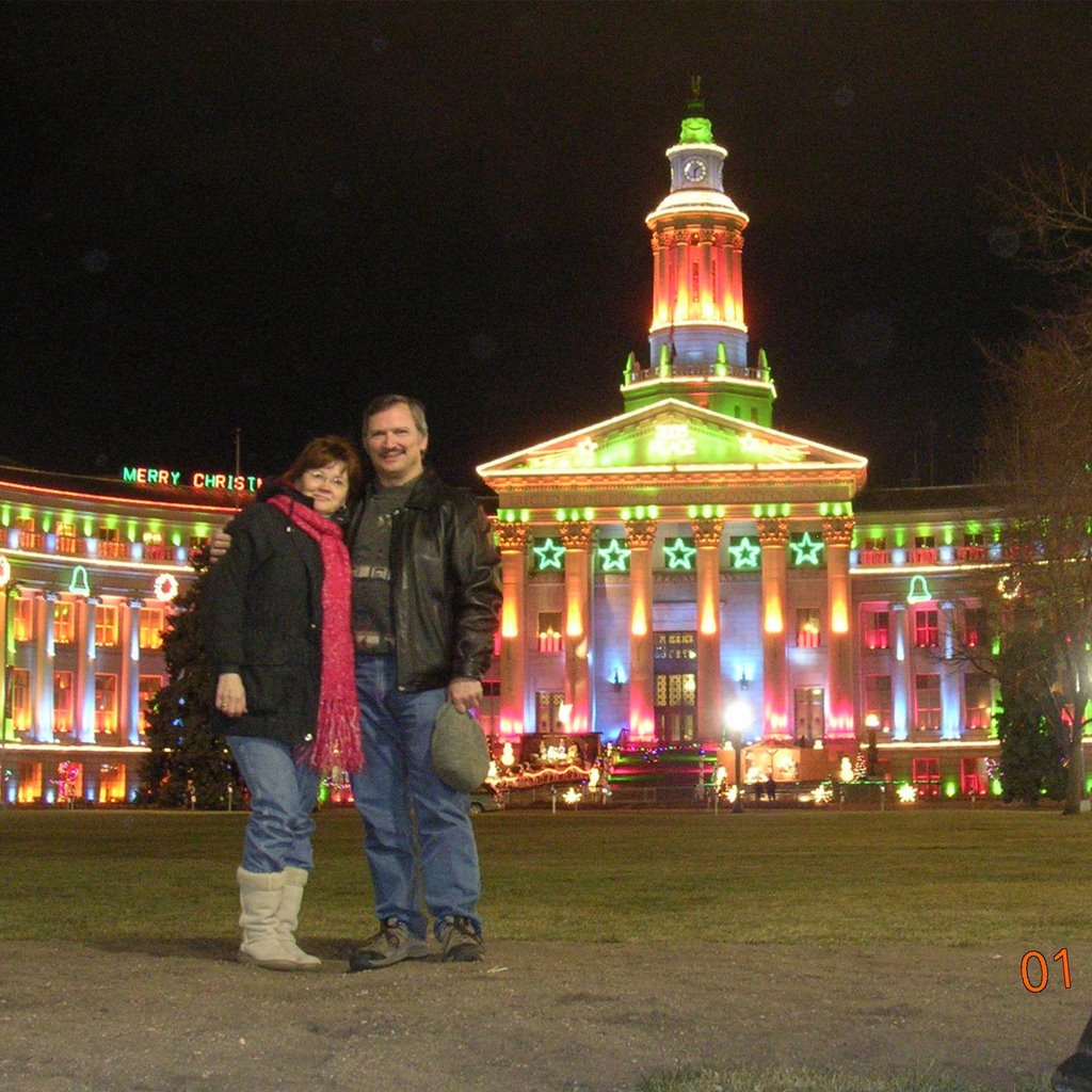 Denver City & County Building Christmas Lights by kflynncolo