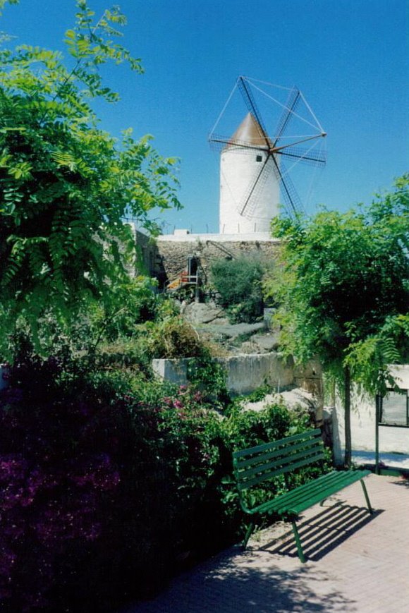 Mercadal's Magnificant Windmill, 1991 by wiggyretired