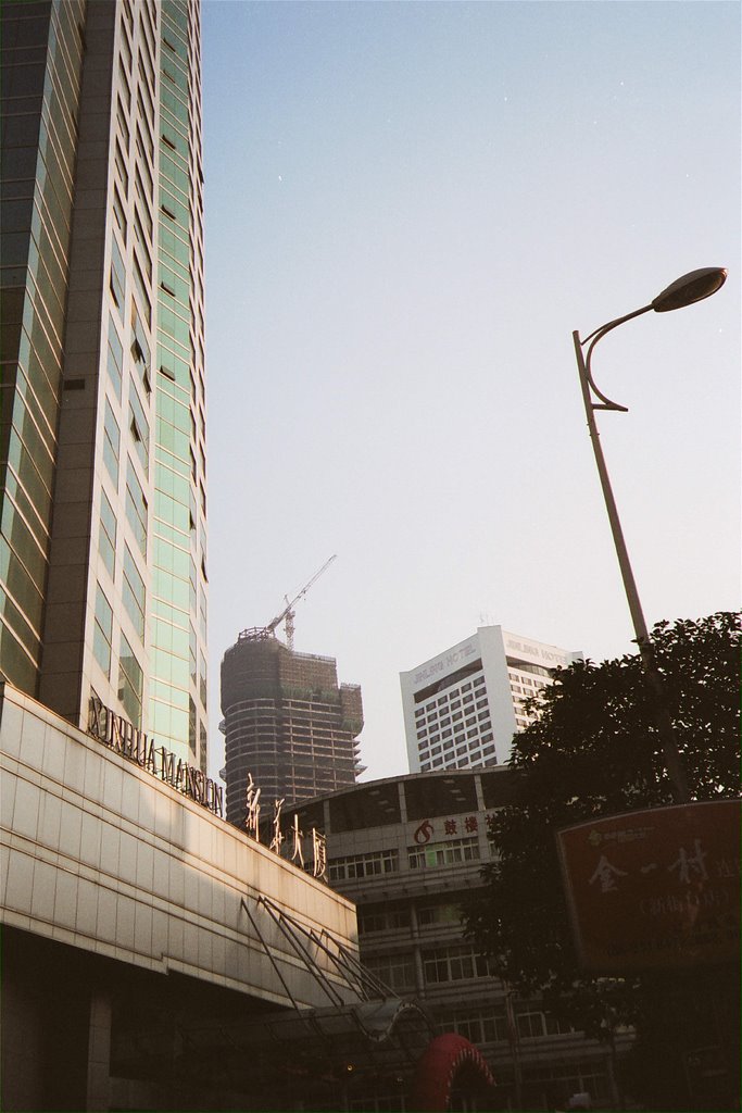 Jinling Hotel (in the back) by papsjean