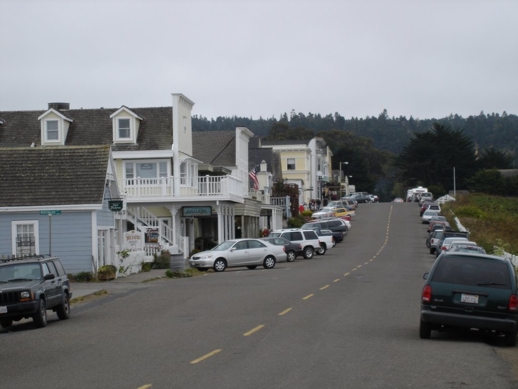 Downtown "Main Street" Mendocino by Raymond Page