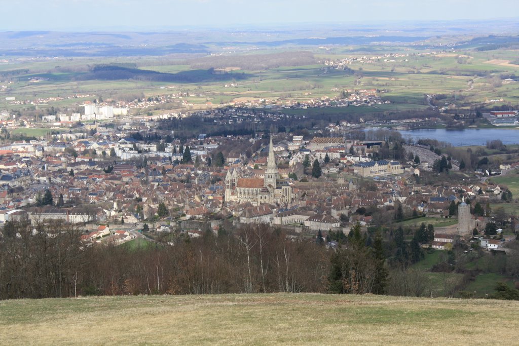 Cathédrale d'autun et la tour des ursulines vue de la croix by damien_71