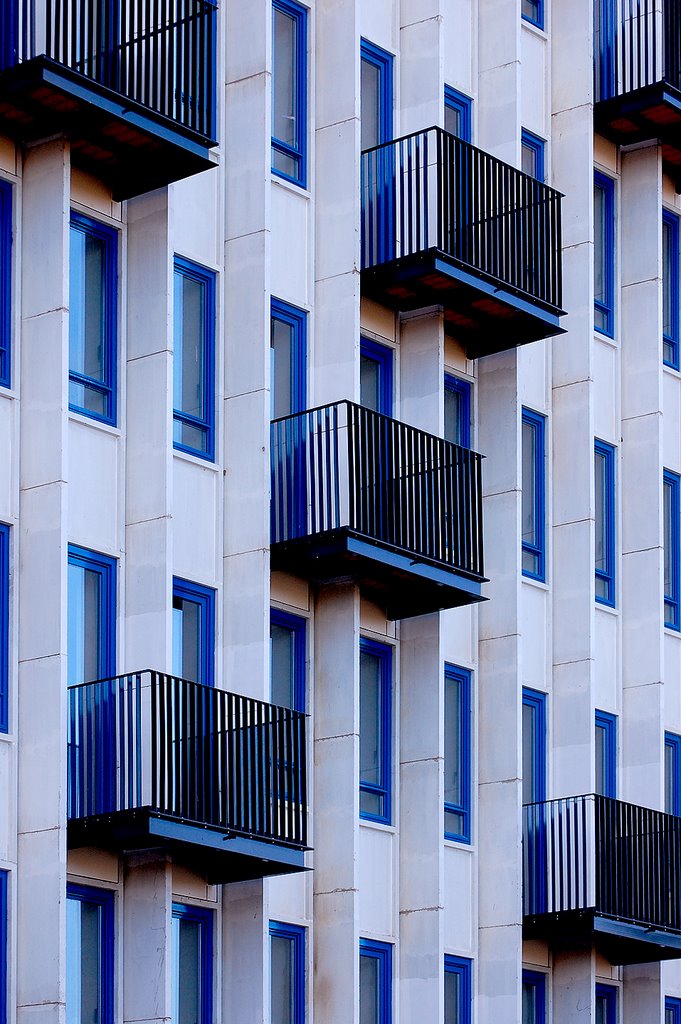 Balconies at the Westsingel in Goes, Netherlands by © Andre Speek