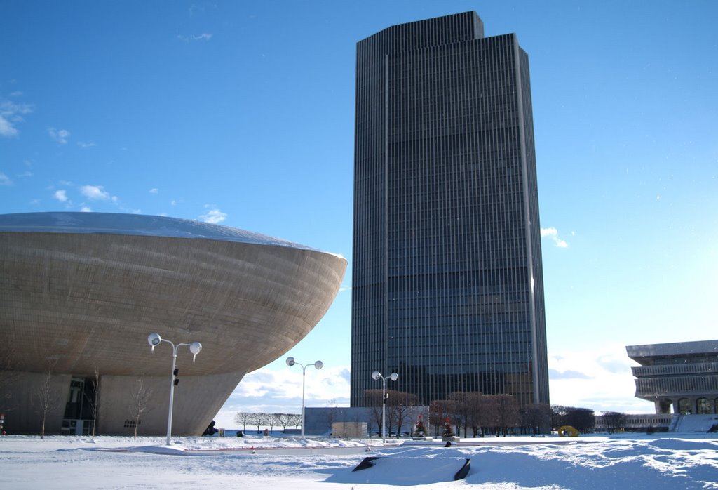 Empire State Plaza, Dec. 2002 by OkPhoto