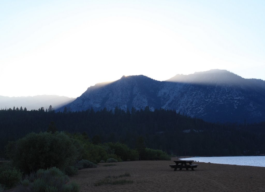 On the shore of Tahoe Lake by Nikita Sushko