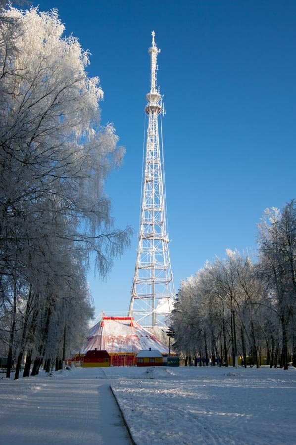 Покрытая изморозью телевизионная башня / The television tower covered with hoarfrost (06/01/2009) by Dmitry A.Shchukin