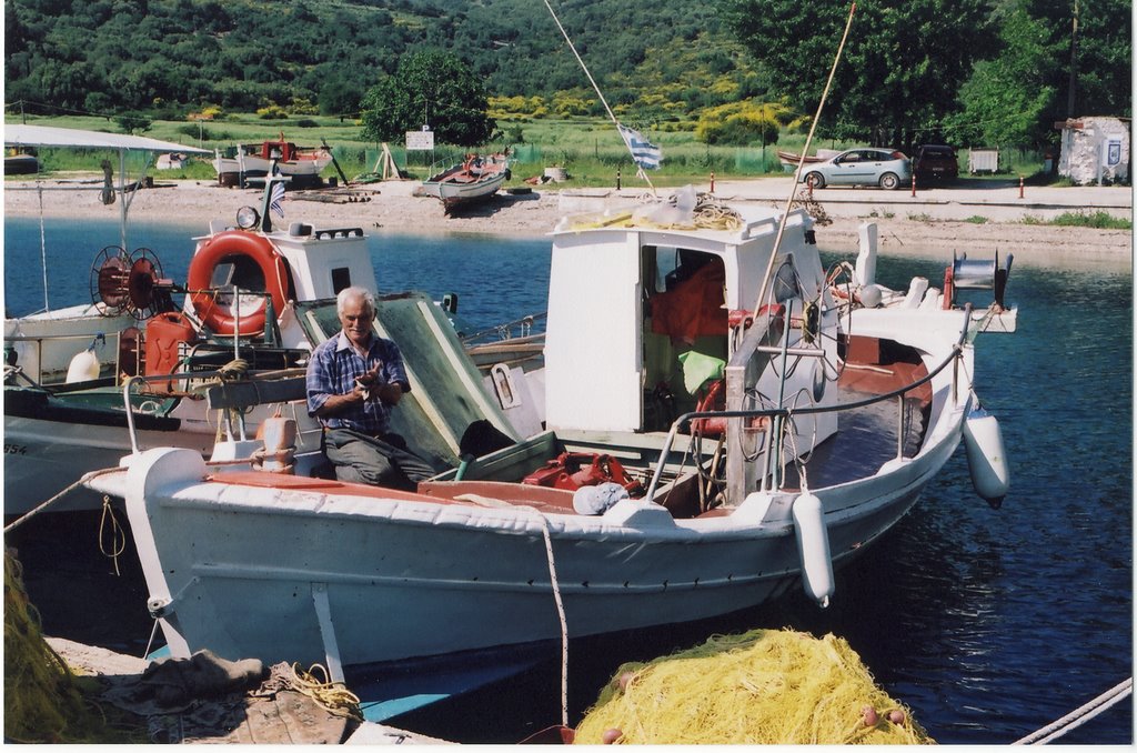 Fishing boat in Polis . ΙΘΑΚΗ ΠΟΛΗ by Christos Panagiotou