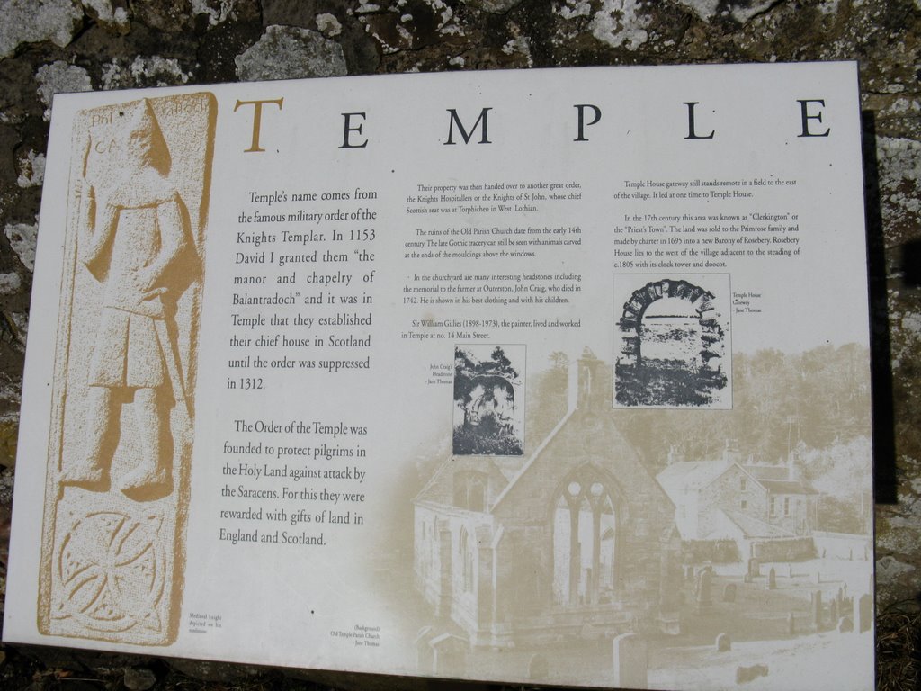 Temple - tourist information board by Sandy Rae