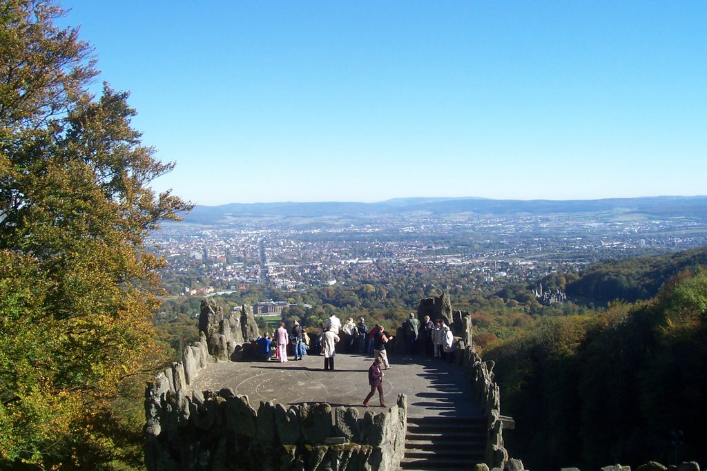 Blick von der Wilhelmshöhe auf Kassel by Bertschick