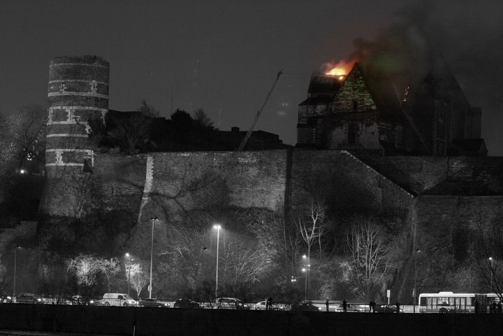 Incendie du logis royal du chateau d'ANGERS le 10 JANVIER 2009 by fournier mario