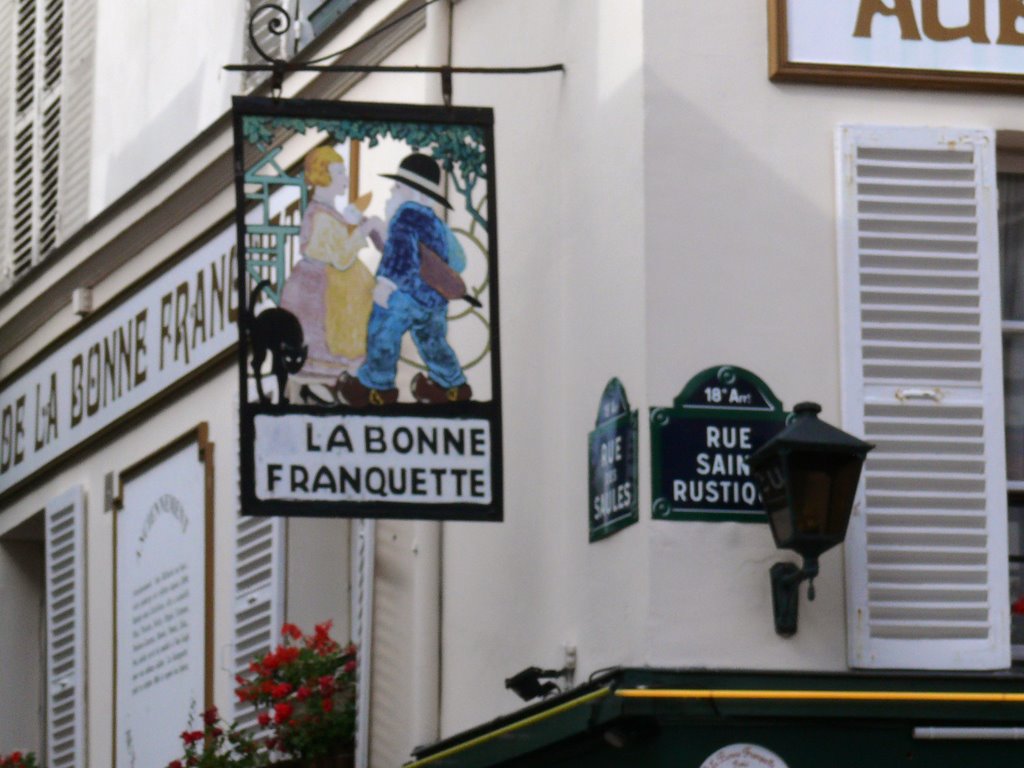 Montmartre_La bonne franquette signboard_Paris_18/05/08 by giorgio baruffaldi