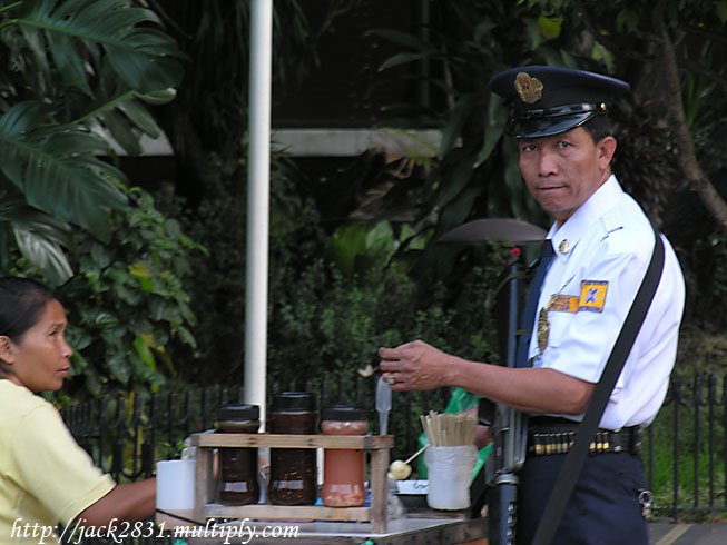 Security Officer with M16 in Manila, The Phillipines by jack2831