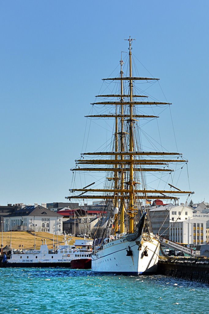 Reykjavík Harbour - Gorch Fock by Sigurtor Holm