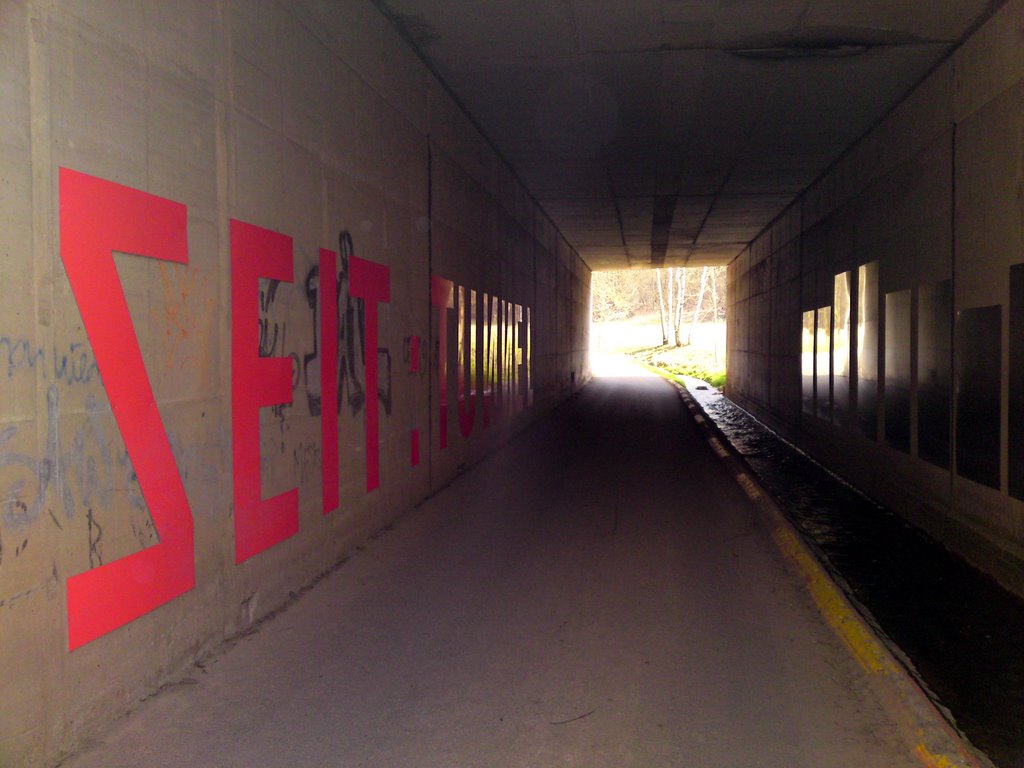 Radweg im Gessental: "Zeittunnel" by Patrick Berthold