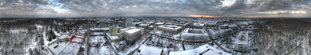 Karlsruhe 360° Panorama Januar 2007, Blick vom Physikhochaus der Universtität Karlsruhe by spike-23