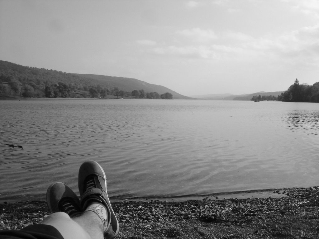 Chris' feet by Coniston Water by flyingmonkey