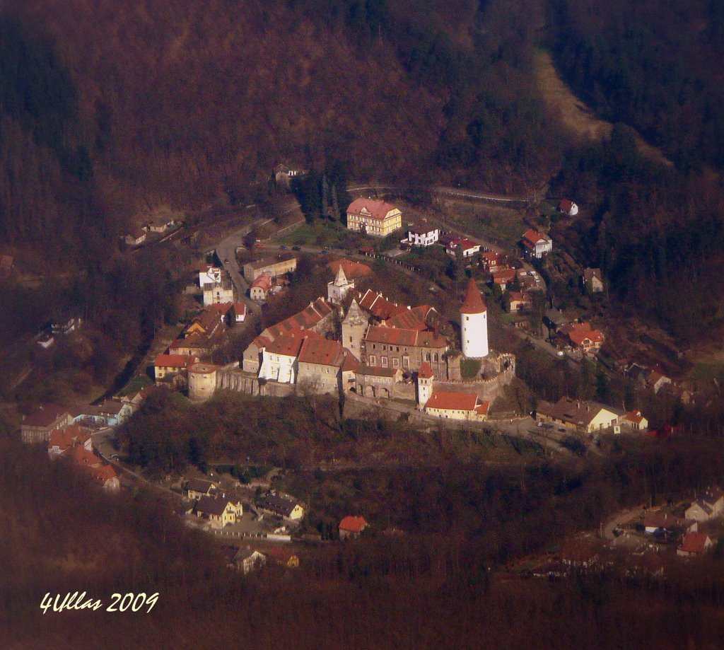 Krivoklat Castle from the airplane in the Czech Republik by 4ullas