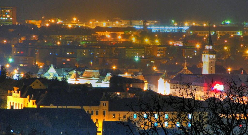 Marosvásárhely központja, a Somos-tetőről / Tg.-Mureş, Centru by Dénes László