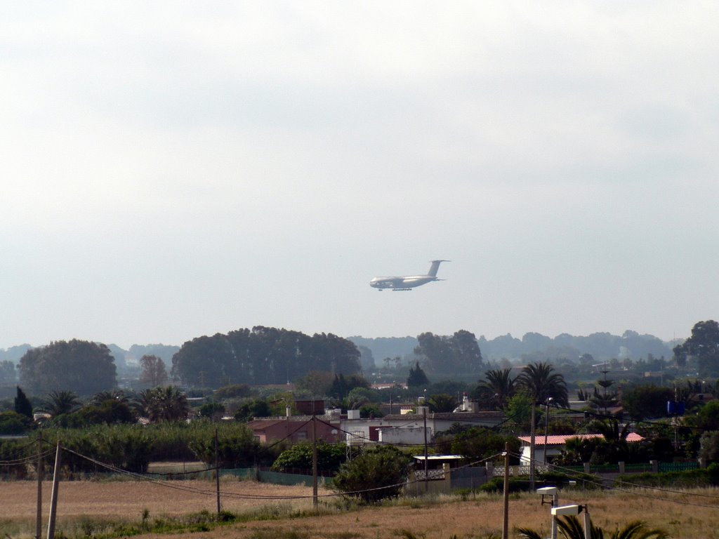 Landing of US Transport Plane in Rota by Dmitriy Tkachenko