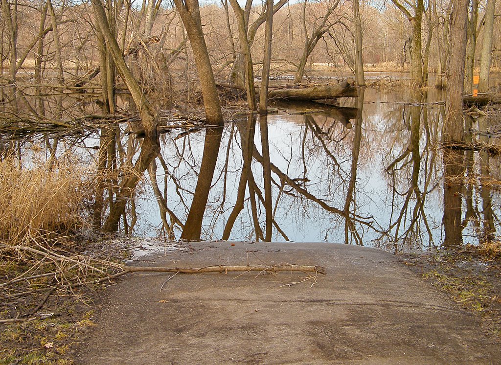 Flooded Trail, Rum River Central Regional Park, Ramsey, Minnesota by © Tom Cooper