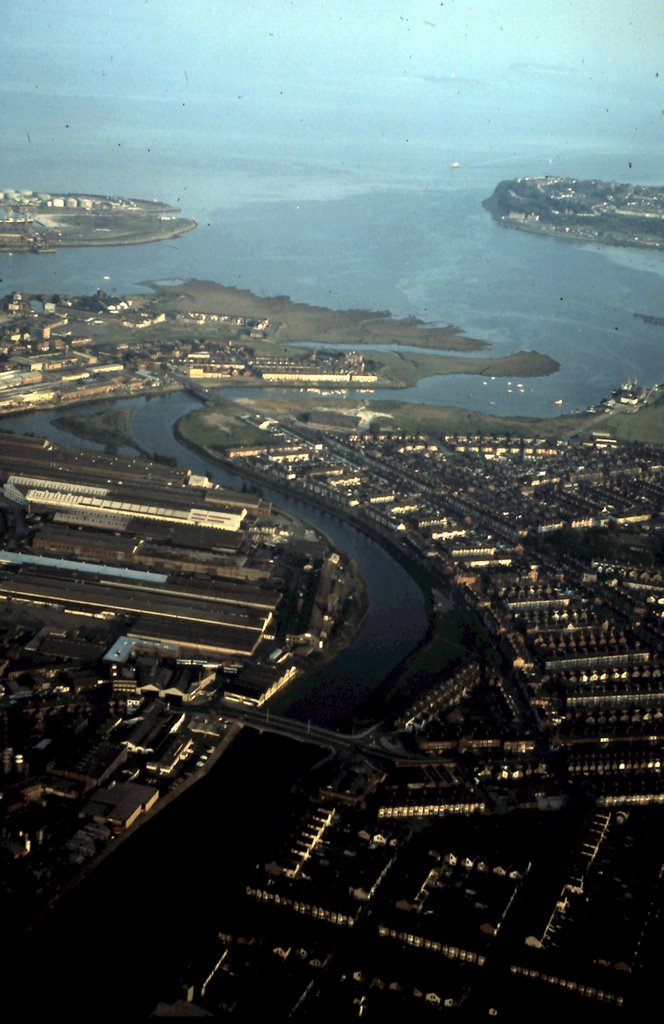 Before the Barrage - from above. 1979 by Kelvin Sweet